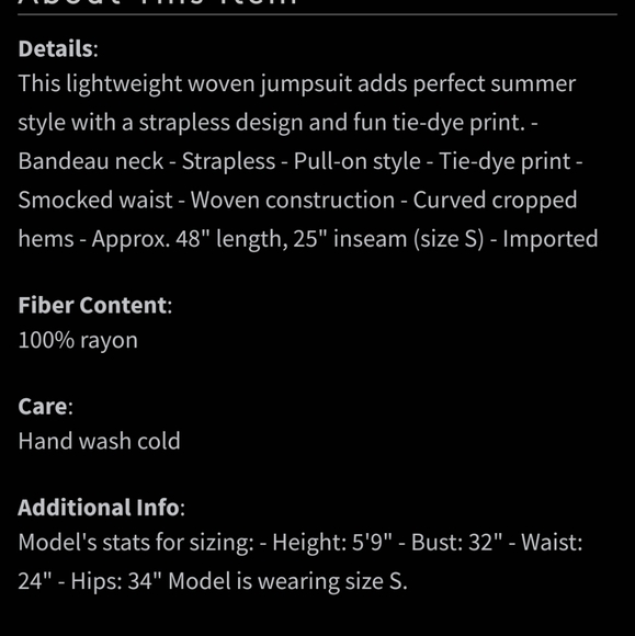 YOUNG FABULOUS & BROKE tie dye jumpsuit - Picture 6 of 6